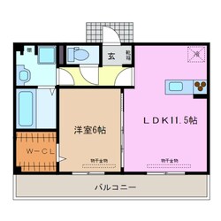 益生駅 徒歩14分 3階の物件間取画像